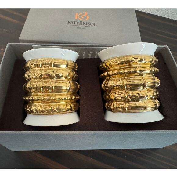 NIB Katy Briscoe Bangles Bone China  Salt & Pepper Shakers - Picture 2 of 5